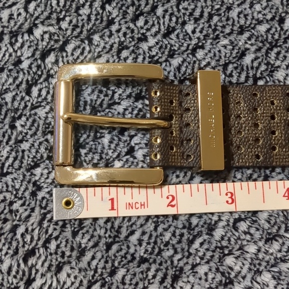 Micheal Kors Brown Leather Gold Buckle Women\'s Belt size Large main image 6